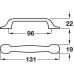 D Pull Handle Aluminium Fixing Centres 96 mm Henrietta Polished chrome