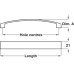 Bow Handle Zinc Alloy Fixing Centres 128-256 mm Melbury Polished chrome fixing centres 256 mm