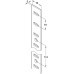 Flat Bookcase Strip Flush Fitting for Commercial Bookcases and Shelving Electro brassed