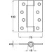 Butt Hinge Sprung 100 x 76 mm Steel Single action closes door automatically Satin chrome