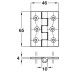 Butt Hinge Cast Iron Self coloured Length x width: 65 x 46 mm Ø 5.0 mm fixing screws required