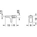 Shelf Support Plug in for Ø 5 mm Hole for Glass or Wooden Shelves K Line Shelf support Nickel