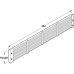 Ventilation Grille Louvre Type Ventilation Slots Surface Mounted Ventilation area 327.6 cm2 height 104 mm matt silver