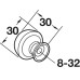 Knob Zinc Alloy Ø 30 mm Kane Oil rubbed bronze