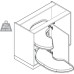 Pull Out Shelving Unit Grey Base with Silver Rail Shelves Vauth-Sagel Cornerstone® Maxx For cabinet width 900 mm for door width 450 mm left hand