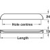 Pull Handle Zinc Alloy Fixing Centres 32-160 mm Nick Brushed brass fixing centres 160 mm