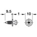 Connecting Screw Modular for Installation in Metal with Self-Tapping Thread Collared With self-tapping thread For use with 11-13 mm wide Modular plates for installation in Ø 4.2 mm hole length 9.5 mm