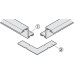 Corner Connector for Z Frame Profile Silver coloured E6/V1