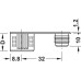 Connector Housing Zinc Alloy Rafix-20 With and without dowel with and without ridge with tightening element For wood thickness from 19 mm dim. A 9.5 mm drilling depth X 14.2+0.2 mm nickel plated