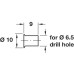 Socket Plug in for Ø 6.5 mm Hole for Use with Loop Shelf Support Florentine bronzed