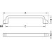 D Pull Handle Zinc Alloy Fixing Centres 128 mm Theodore Height 30 mm Antique brass finish