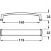 D Pull Handle Aluminium Fixing Centres 160 mm Leopold Stainless steel effect