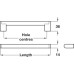 Boss Bar Handle Zinc Alloy/Steel Ø 14 mm Fixing Centres 128-1157 mm Boston Stainless steel fixing centres 309 mm hollow stainless steel tube