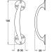 Bow Handle Face Fixing Brass Polished chrome