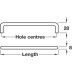 D Pull Handle Steel Fixing Centres 128 mm White