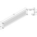 Ventilation Grille with Round Holes Straight-edged Ventilation area 90 cm2 length 500 mm cut out dims. 485 x 85 mm