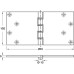 Projection Butt Hinge DPBW Brass Length x width: 102 x 203 mm max. clearance 114 mm self colour