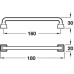 D Pull Handle Zinc Alloy Fixing Centres 160 mm Brera Antique copper finish fixing centres 160 mm