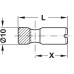 Cross Dowel with M6 Off-Centre Thread Eccentric Distance X 20 mm length 30 mm