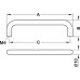 D Pull Handle Steel Ø 10 mm Fixing Centres 96-160 mm Matt chrome fixing centres 96 mm