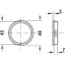 Ventilation Trim for Recess Mounting Ø 48 mm Plastic Round Ventilation area 4.3 cm2 brown