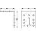 Mounting Bracket Steel with 2 Keyholes Nickel plated finish