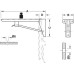 Folding Bracket Light Duty Screw Fixing Load Bearing Capacity 150 kg per pair Hebgo Steel Dimensions (AxBxC): 580 x 82 x 178 mm grey primed