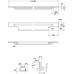 Profile Handle Aluminium Lengths 148-1198 mm Portobello Stainless steel effect length 148 mm