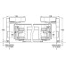 Plinth Drawer Fitting Set for Moulded Plastic Drawer System Plastic Black