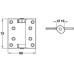 Spring Hinge Single Action 75 x 68 mm Steel Silver lacquered steel