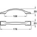 D Pull Handle Zinc Alloy Fixing Centres 128 mm Shapes Antique brass finish fixing centres 128 mm