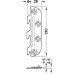Bed Fittings Noval K Strike Plate Height 100-130 mm Hook in Plate Height 100-127 mm Blue galvanized steel Plate height 130 mm