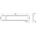 Ventilation Grille for Recess Mounting 480 x 80 mm 480 x 80 mm Ventilation area  150.4 cm2 recessed length 460 mm silver matt F1