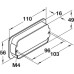 Inset Handle Zinc Alloy Length 109 mm Height 56 mm Vienne Matt chrome