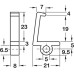 Shelf Retainer for Use with Plug in Shelf Support for 19 mm Shelf Thickness Transparent