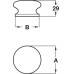 Shaker Knob Ø 45 mm Cross Grain Beech Ø 45 mm
