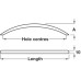 Bow Handle Steel Fixing Centres 96-256 mm Clifton Brushed stainless steel effect hole centres 96 mm