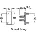 Connectors for Profiles Gola System B/C Dowel fixing