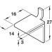 Shelf Support Stud Double for Use with U Section Bookcase Strip Dark bronze