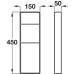 Detergent Holder Plastic 450 x 150 mm Aluminium grey
