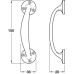 Bow Handle Face Fixing Aluminium Satin anodised