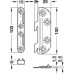 Bed Fittings Noval K Strike Plate Height 100-130 mm Hook in Plate Height 100-127 mm Blue galvanized steel Plate height 100 mm