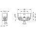 Clip Cabinet Connector RV/O Top Element with Pre-Mounted Connecting Screw Nickel plated