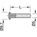 Threaded Sleeve with M4 Internal Thread For wood thickness 37-45 mm  length 35 mm