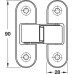 Concealed Hinge 180° for Wooden Frames For flush interior doors Nylon housing with stainless steel joints