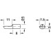 Shelf Support Plug in for Wooden Shelves and Ø 5 mm Hole with Anti-Slide Feature Load-bearing capacity 80 kg Nickel plated