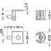 Shelf Connector for Plug Fitting into Ø 5 mm Holes TAB 18 For wood thickness from 19 mm Dim. A 9.5 mm drilling depth X 15.0 mm nickel plated