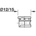 Connector Housing without Rim Zinc Alloy Minifix 15 For wood thickness from 19 mm drilling depth x 14.0+0.5 mm dim. A: 9.5 mm nickel plated