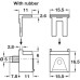 Shelf Support Clamp Design for Glass Shelves Kubic With rubber