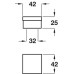 Knob Zinc Alloy Fixing Centres 32 mm Beuvron Stainless steel effect